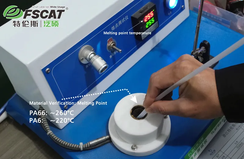 PA66 has a melting point of approximately 260°C. PA6 melts at around 220°C. These two materials look identical in pellet form, but perform very differently in service — particularly above 100°C, where PA6 softens noticeably while PA66 retains structural integrity.
